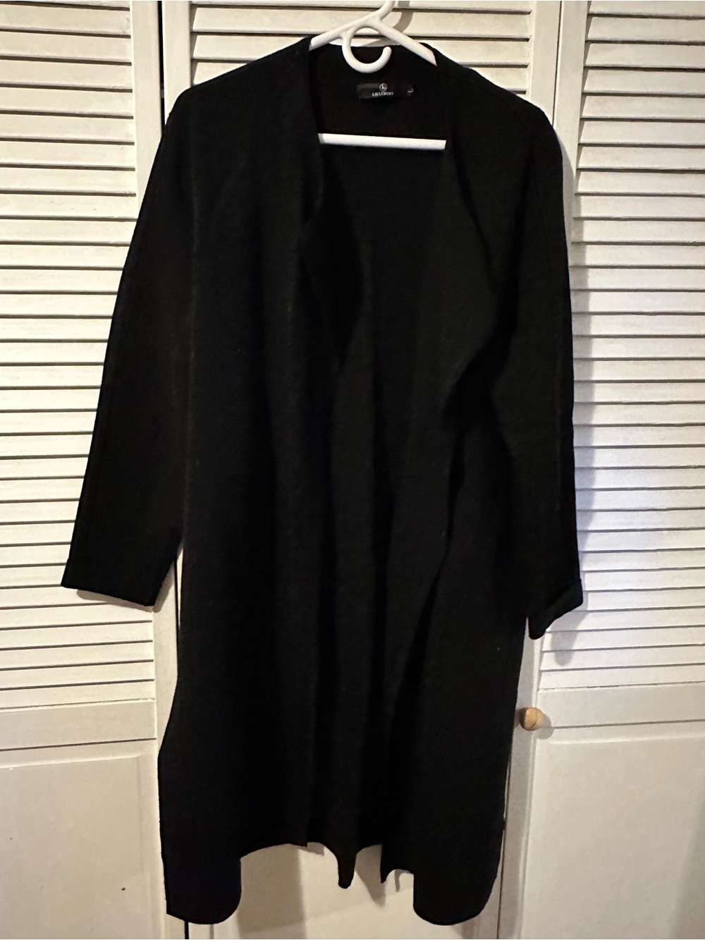Black Open-Front Women’s Sweater Cardigan
